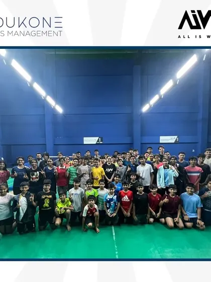 Fueling champions. A group photo after a nutrition session and Body Composition Analysis for our athletes, conducted by our expert partners at All Is Well.