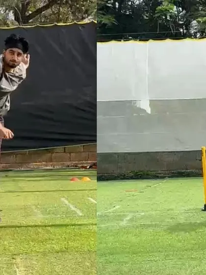 This image is the same as 163 and focuses on the leg spinner's improved stride alignment. A well-aligned front foot landing is the foundation for a strong and consistent bowling action.