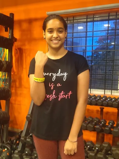 Raksha Hegde won the yellow wristband for her top performance in the super advanced level. An incredible achievement.