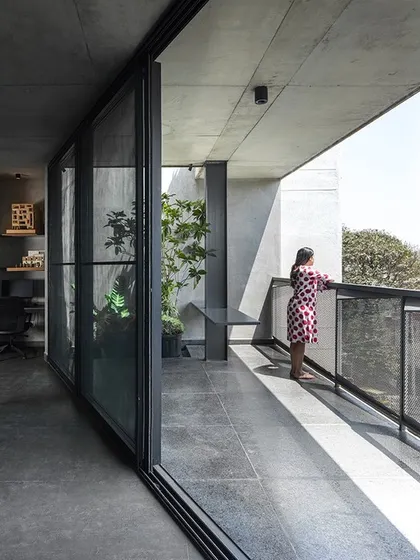 A duplicate of ID 82, this view shows how the balcony acts as an important extension of the workspace. It is one of several "anchoring devices" we designed into the office to support different modes of work and relaxation.