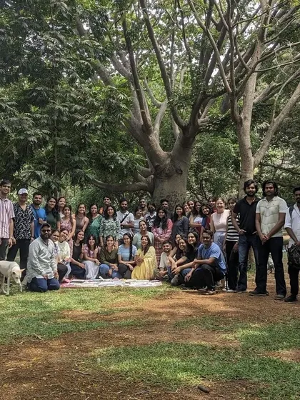 Our group photo, a memory of a wonderful day spent creating art together.