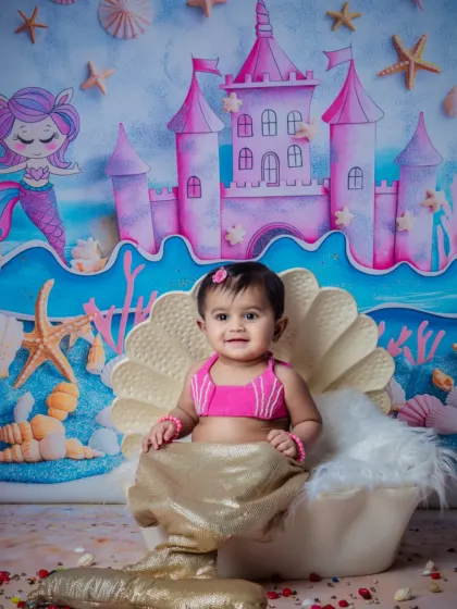 Seashells, starfish, and endless giggles. This mermaid theme is full of vibrant, under-the-sea fun.
