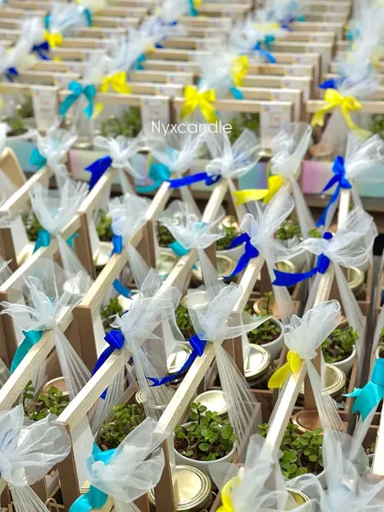 We love seeing a large order come together. Here are dozens of our pastel rainbow hampers, each consistently and beautifully assembled, ready to be dispatched for a special first birthday celebration.