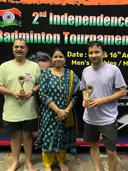 More happy participants celebrating their performance at the tournament.