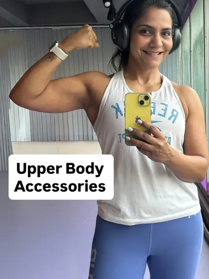 A post-workout flex after a tough upper body accessory day. The work you put into accessory movements directly translates to bigger and stronger main lifts.