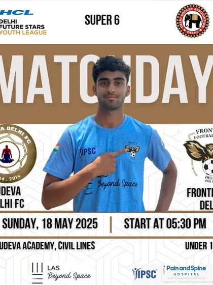 Match day for our U-19s in the Super 6 stage of the HCL Delhi Future Stars Youth League.