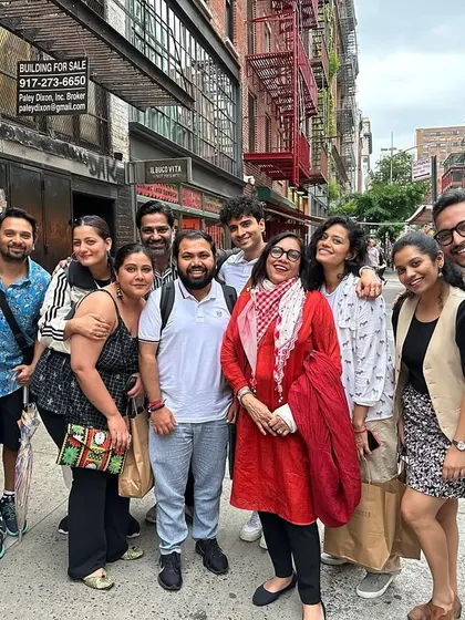 My New York family. This is the wonderful cast and crew of the Monsoon Wedding musical. It is an honor to work under the direction of Mira Nair.