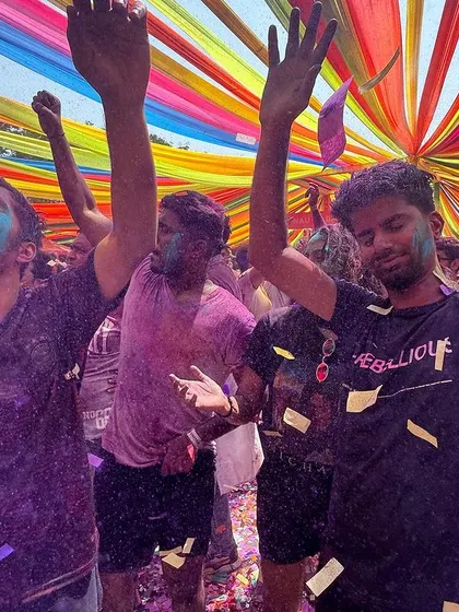 The pure energy of a festival. I thrive in these environments, and my work is often inspired by the vibrant colors and collective joy of events like Holi. I can bring this same energy to your festival with custom installations.