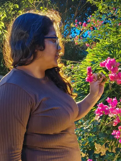 The warm sunlight creates a beautiful rim light in this self-portrait. It’s a celebration of my own skin and finding confidence in front of the camera.