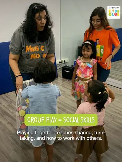 Group play is the foundation for social skills. When children play together, they naturally learn important lessons about sharing, taking turns, and how to communicate and work effectively with others.