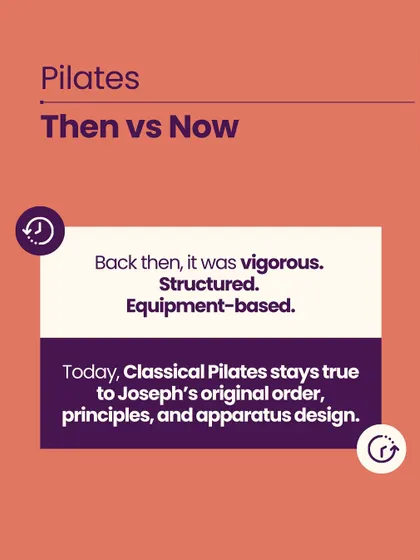 Then and now, the principles of Classical Pilates remain the same. While modern fitness has evolved, we stay true to Joseph's original structured, equipment-based, and vigorous system to ensure authentic and lasting results.