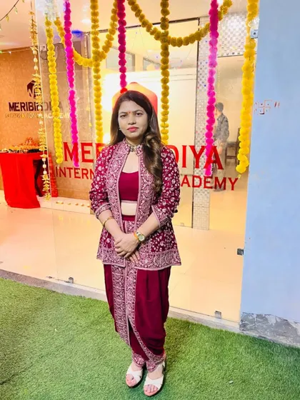 Dressed in festive attire at the academy entrance for Diwali. We embrace and celebrate our culture together.