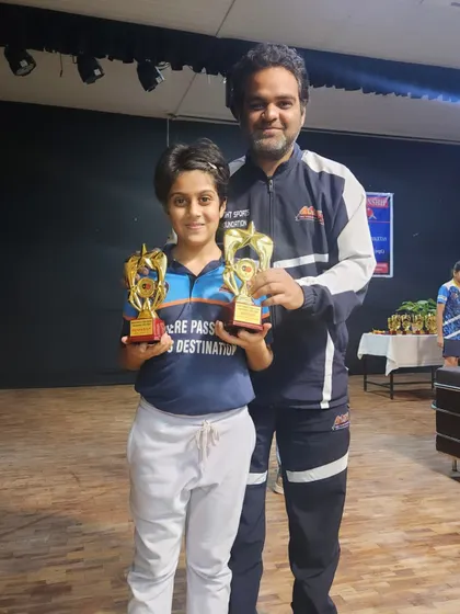 A clean sweep by Alightians at the South District & Delhi State Championship Selection Trials. Here is one of our champions with his trophies.