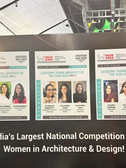 A snapshot of the finalists' board at the WADE Asia awards, where I was nominated for Young Architect of the Year.