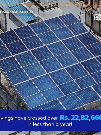 The residents of Sea Queen Excellency have already saved over ₹22,82,660 on their electricity bills in less than a year.