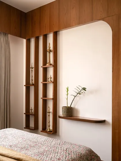 A duplicate of image 19, showing the custom shelving detail.