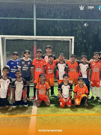Our U13 players with their coaches. We build strong, positive relationships between players and mentors.