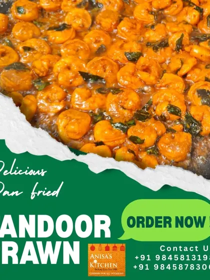 Our delicious pan-fried Tandoor Prawns are a seafood lover's dream. Marinated in aromatic spices, they are packed with flavor.