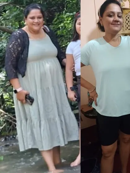A client's impressive transformation, showing significant changes in body composition and confidence.