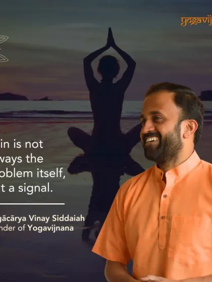 Pain is not always the problem itself, but a signal. I often use the analogy of a train accident to explain biomechanics; the force of an impact travels, and the weakest link breaks. Similarly, stress moves through our body, and yoga helps us identify and strengthen our weak points to find harmony.