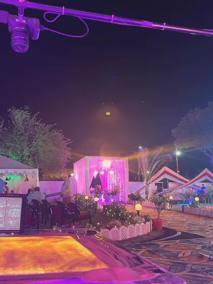 The view from my station at the "Sure Shooters" event. Performing outdoors under the stars for our soldiers was a truly memorable experience.
