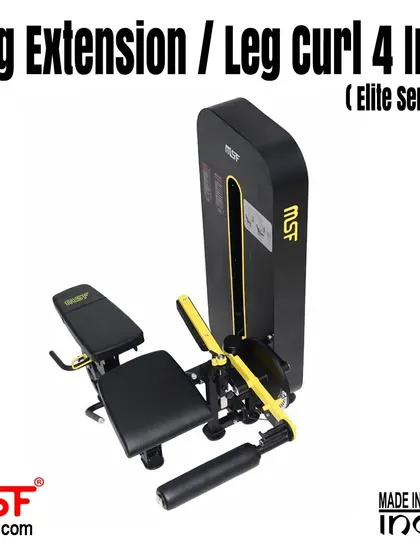 An angled view of the 4-in-1 leg machine, highlighting its adjustability.