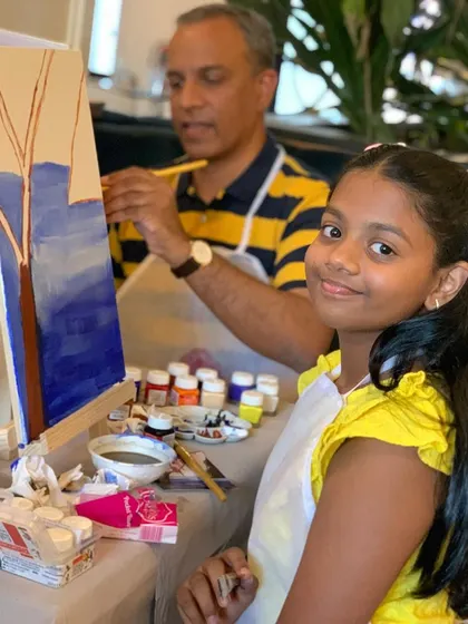 A young artist at our Kochi event, fully focused on her masterpiece. We love seeing kids embrace their creativity.