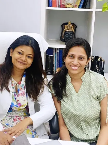 This is Dr. Vatsala, a happy and confident patient, after we addressed her concerns with moles and pigmentation. Seeing my patients smile with confidence after their treatment is the best part of my job.
