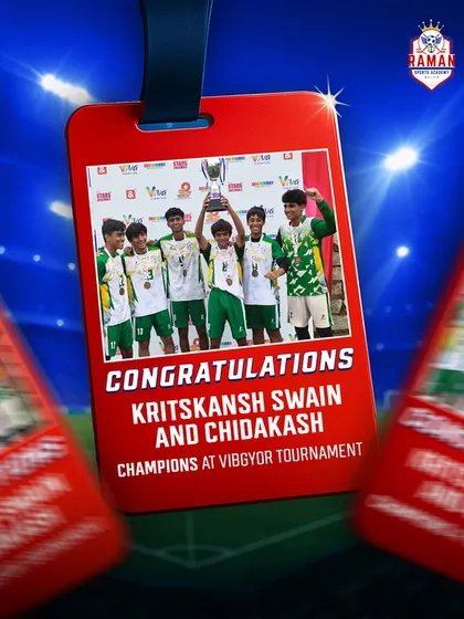Celebrating our players Kritskansh Swain and Chidakash, who were crowned champions at the Vibgyor Tournament.