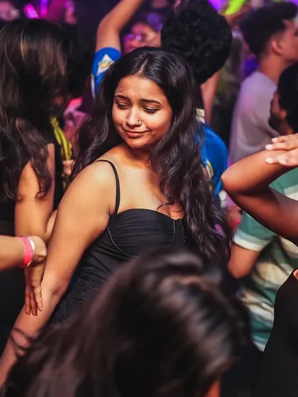 The crowd dancing at Matahaari, where the vibe is always on point.