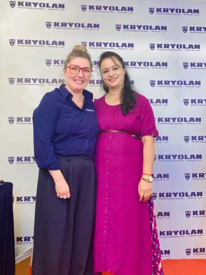 A photo with Emilie Guillermin. These learning opportunities help me bring world-class skills to my clients in Bengaluru, Mysuru, and Coorg.