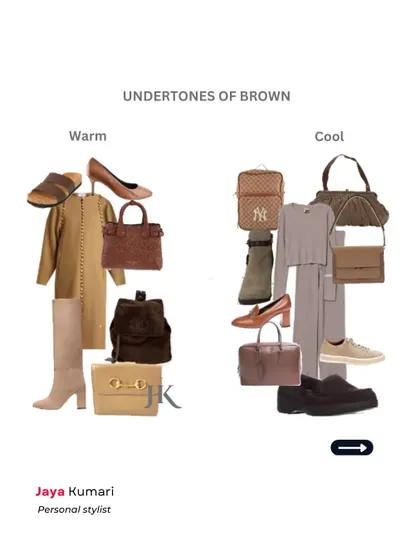 Every color has warm and cool versions. This visual guide shows the undertones of different colors like red, yellow, green, and blue, helping you train your eye to see the difference when you're shopping.