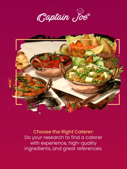The first step is to choose the right caterer. I pride myself on my experience, use of high quality ingredients, and great references from years of successful events.