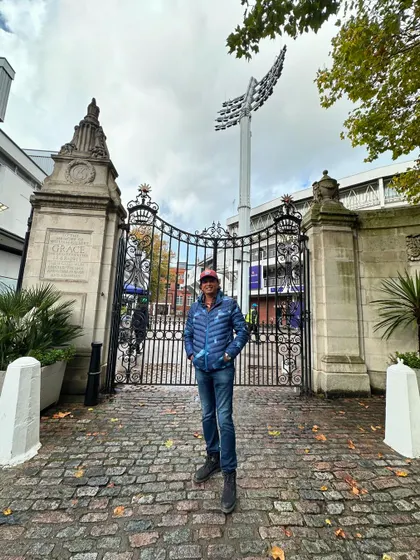 Standing at the gates of Lord's Cricket Ground, the home of cricket. A place that inspires millions.