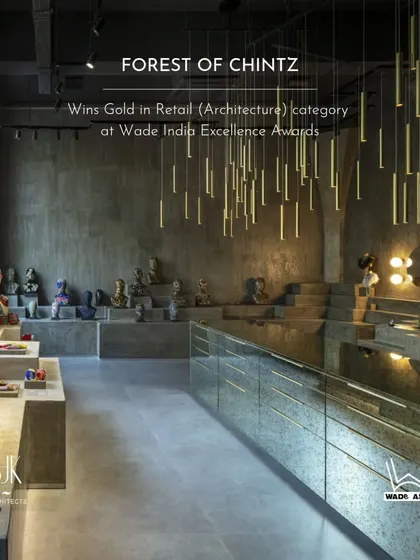 Our design for the Forest of Chintz retail space won the Gold award at the Wade India Excellence Awards. The project was recognized for its innovative use of a monolithic, stepwell-inspired form to create a truly unique and immersive architectural experience.