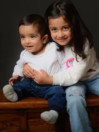 The sweet bond between siblings. Capturing the relationship between brothers and sisters is a special part of my family photography sessions.