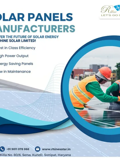 This poster, featuring our installation team, invites you to discover the future of solar energy with us. We offer the best in class efficiency, high power output, and low maintenance panels.