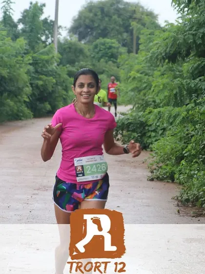 Running through nature during the TRORT 12 half marathon. The scenic route and the sound of peacocks made this a truly special race experience.