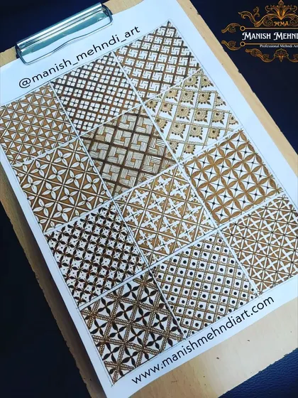 A full practice sheet dedicated to various grid and checkerboard patterns. This kind of dedicated practice is how we build the muscle memory needed for clean, consistent work.