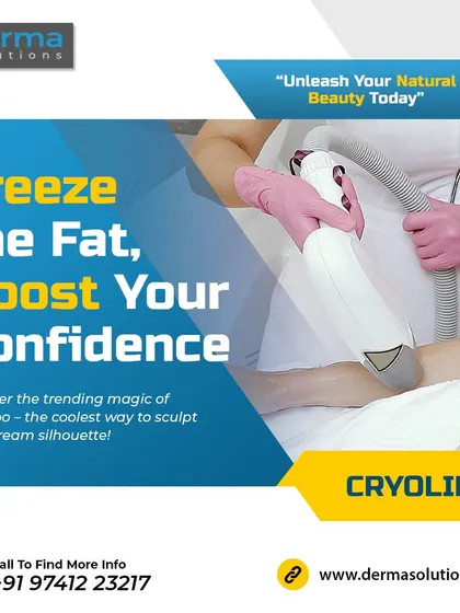 Here you can see the Cryolipolysis applicator in use. This non-surgical procedure, often called fat freezing, precisely cools and eliminates stubborn fat cells without harming the surrounding tissue. It is a safe and effective way to target specific areas that don't respond to diet and exercise.