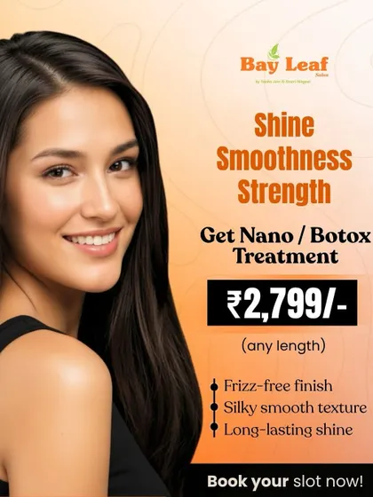 Get the best of shine, smoothness, and strength with our Nano or Botox treatments. This offer gives you a frizz-free finish and silky texture for any hair length at a special price.