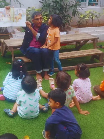 Our Father's Day celebrations continued with dads joining us for circle time. Having fathers come in to read stories creates special memories and reinforces the importance of family involvement in our community.