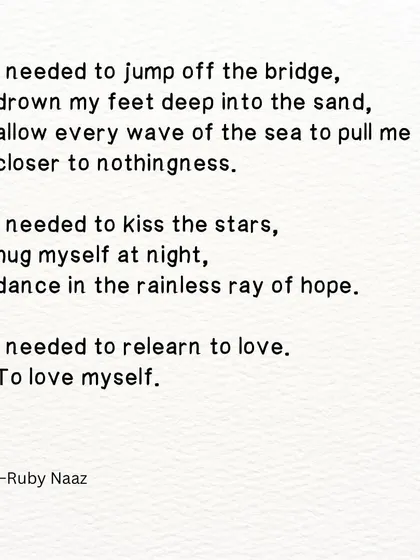 A poem about the journey of healing and self-love. Sometimes, we need to kiss the stars and dance in the rainless ray of hope to find our way back to ourselves.