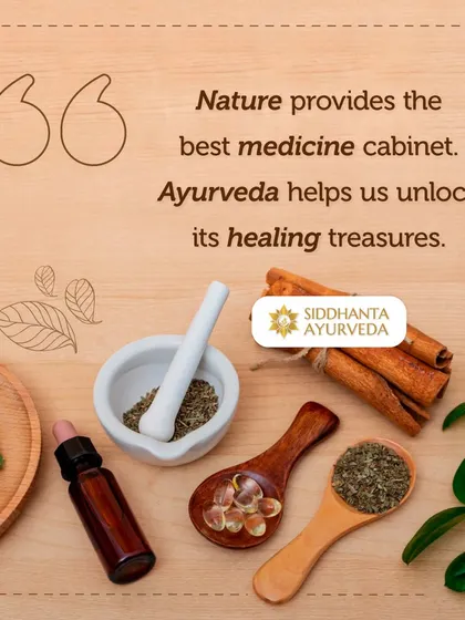 "Nature provides the best medicine cabinet. Ayurveda helps us unlock its healing treasures." This quote reflects my belief in using natural, plant-based remedies for healing.