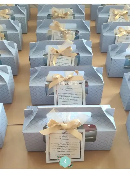 An army of neatly packed promotion gift boxes, ready for dispatch. This image highlights my capability to handle bulk orders efficiently while maintaining a high standard of presentation for every single gift.