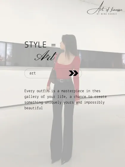 Style equals art. I see every outfit as a masterpiece in the gallery of your life. It's a chance to create something uniquely beautiful every single day.