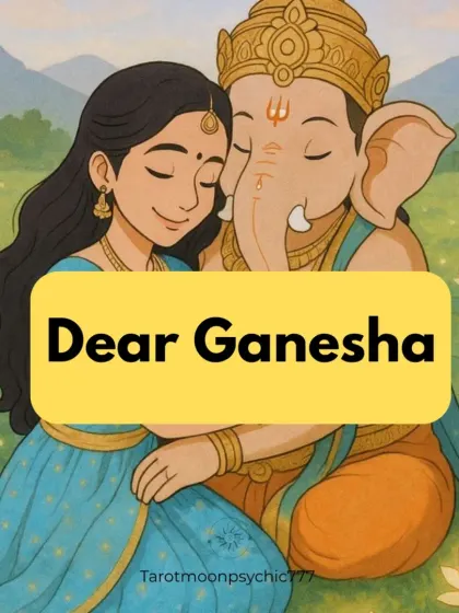 The opening of a heartfelt, visual letter to Lord Ganesha, expressing gratitude and faith.