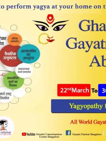 In association with Gayatri Pariwar, we organized a "Ghar Ghar Gayatri Yagya" campaign to bring the purifying practice of yagya to homes across Bengaluru.