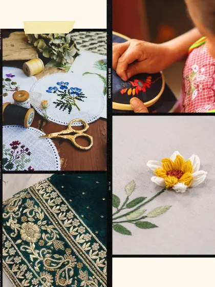 From intricate Zardosi on velvet to colorful threadwork, my custom embroidery services are at the heart of what I do. I work with you to create a masterpiece that is uniquely yours.