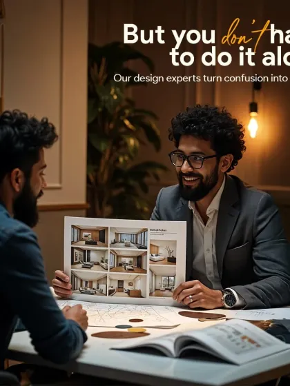 Feeling confused about design choices? You don't have to do it alone. Our design experts are here to turn your confusion into a beautifully curated home.